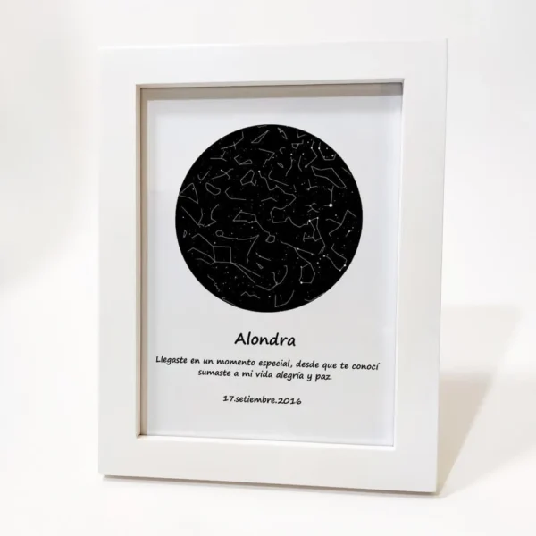 Cuadro Mapa Estelar Personalizado